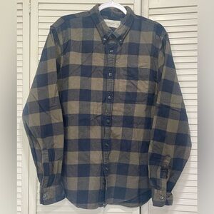 Abercrombie & Fitch Blue & Olive Flannel Shirt